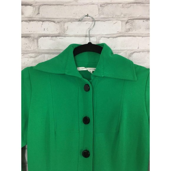 Diane Von Furstenberg green dress coat size 2 - Picture 2 of 10
